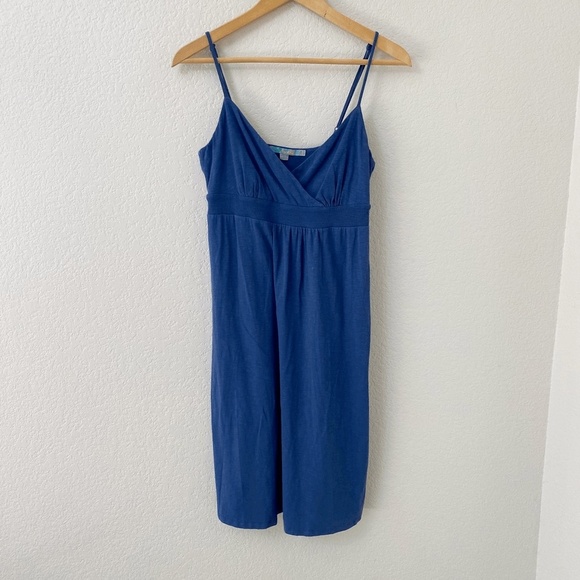 Boden Dresses & Skirts - Boden Summer Dress Size 6L Long Blue Fit & Flare Sleeveless Knit